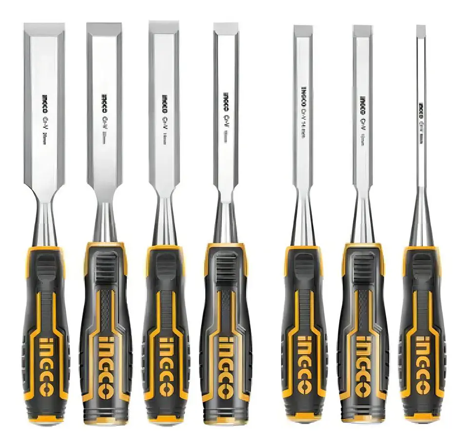 Set De Martillo Carpintero 20 Oz Fibra + 7 Formones + Bolso 4