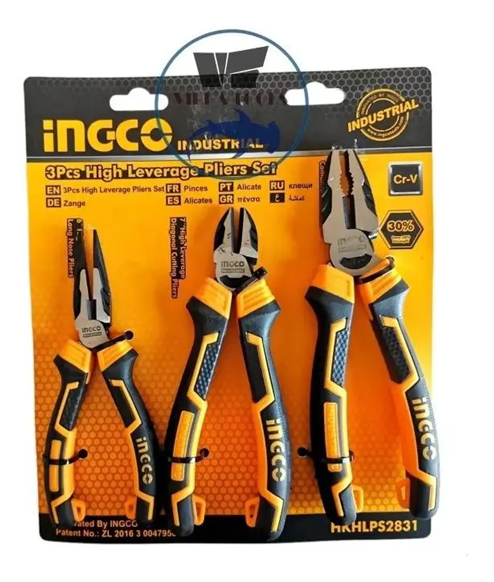 Set Juego De 3 Alicates Ingco Industrial 2831 Alta Resistenc 3