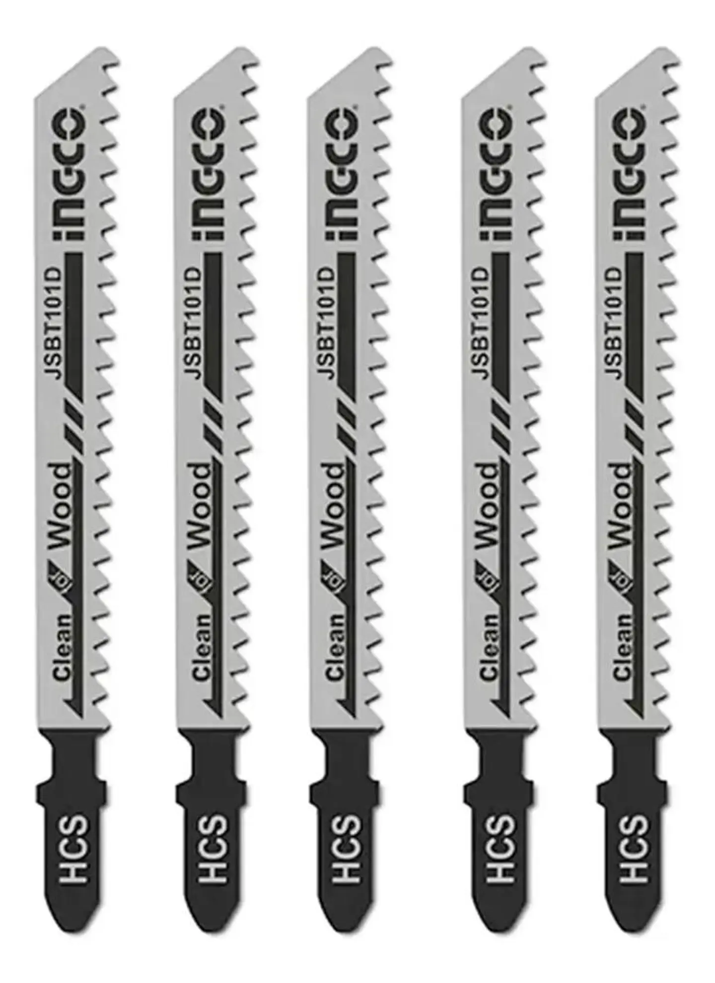 Set Jgo De Hojas Para Sierra Caladora P/ Madera 5 Pcs Ingco 1