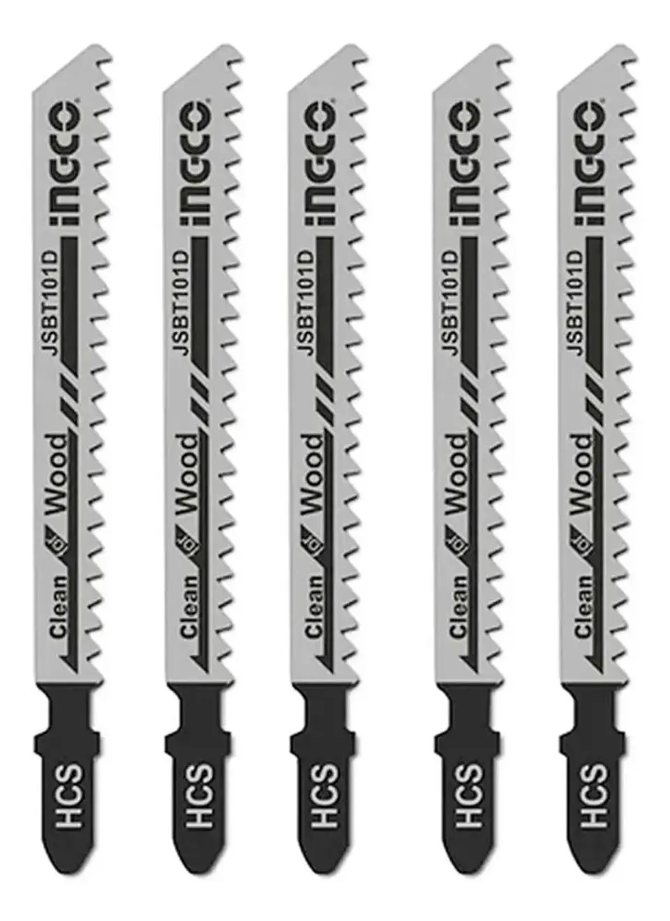 Set Jgo De Hojas Para Sierra Caladora P/ Madera 5 Pcs Ingco 1