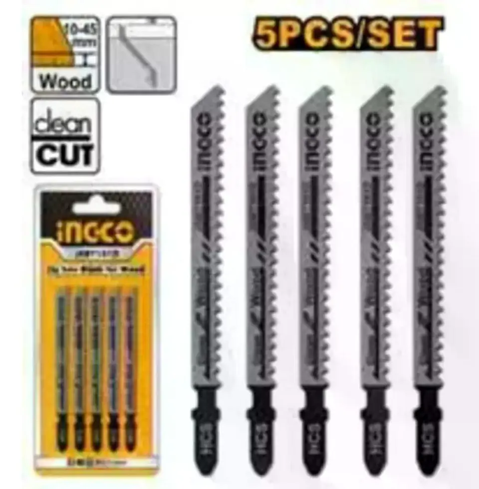 Set Jgo De Hojas Para Sierra Caladora P/ Madera 5 Pcs Ingco 5