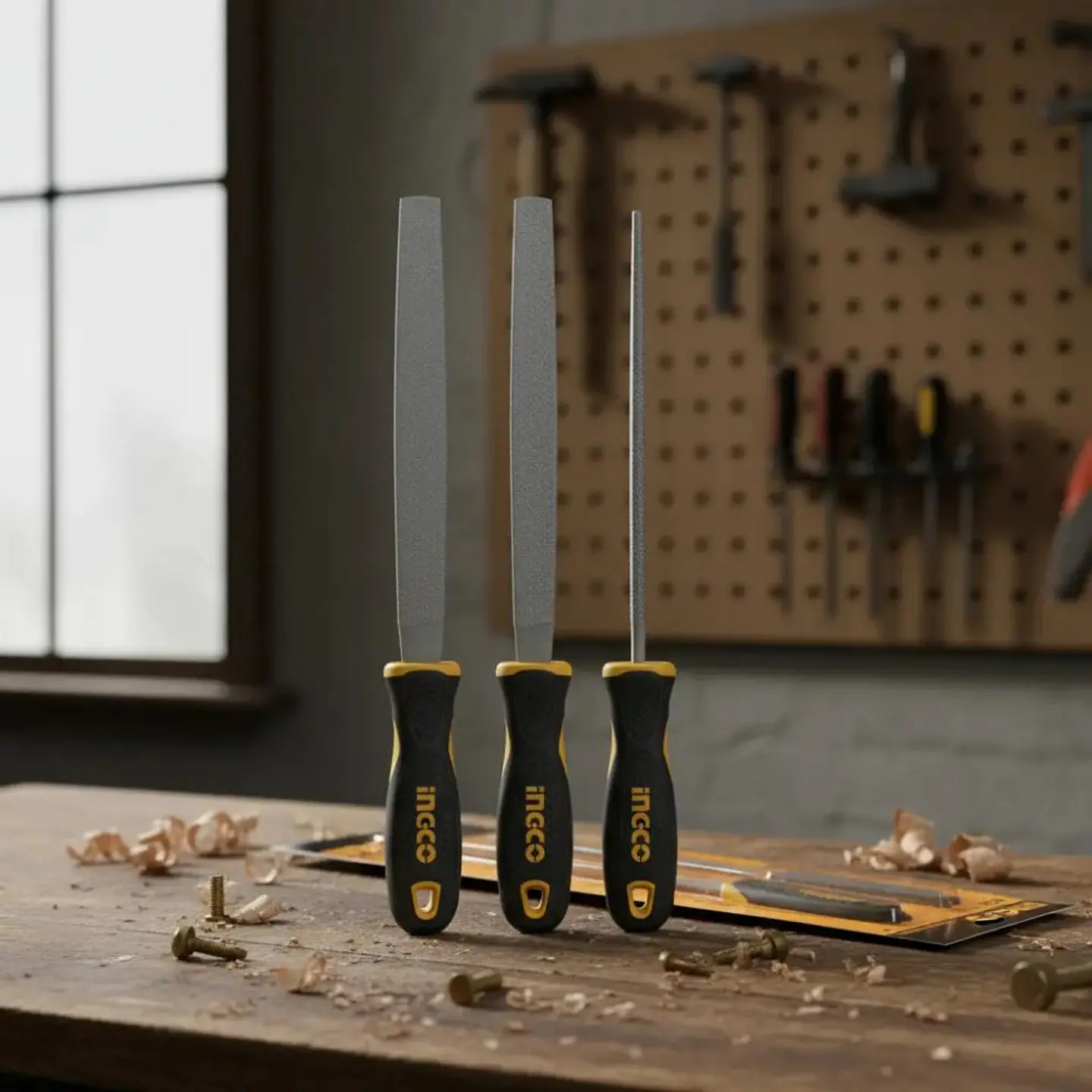 Set Limas Industrial Para Madera 3 Piezas Ingco Hktfw0308 2