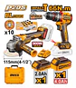 Set Kit Taladro Y Esmeril Bl Inalamb 20v Ingco + 2 Bat + Acc - Miniatura 10