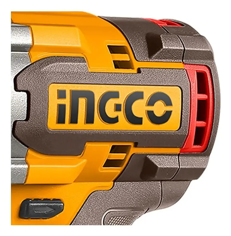 Set Taladro Percutor + Llave De Impacto Ingco +acc Ckli20275 Naranja Claro 20v 50hz/60hz 10