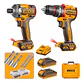 Set Taladro Percutor + Atornillador Imp Ingco +acc Ckli20277 - Miniatura 10