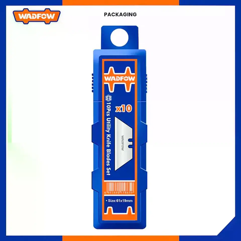Set Pack 10 Und Repuesto Cuchillo Cartonero Wadfow 61x19 Mm 7