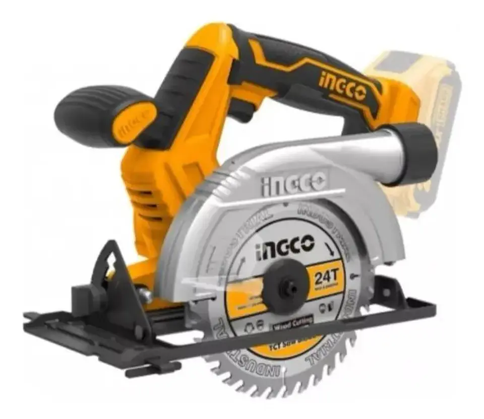 Sierra Circular Inalambrica Ingco 20v 140 Mm Indus Csli1401 Naranja Claro 50 Hz 2