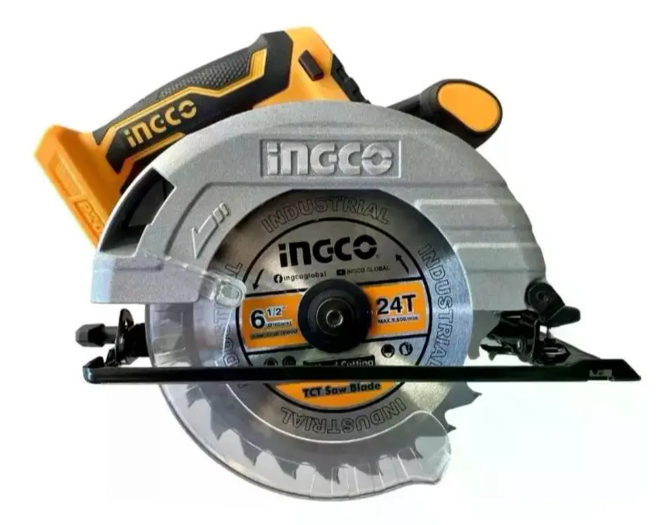 Sierra Circular Inalambrica Ingco 20v 140 Mm Indus Csli1401 Naranja Claro 50 Hz 3