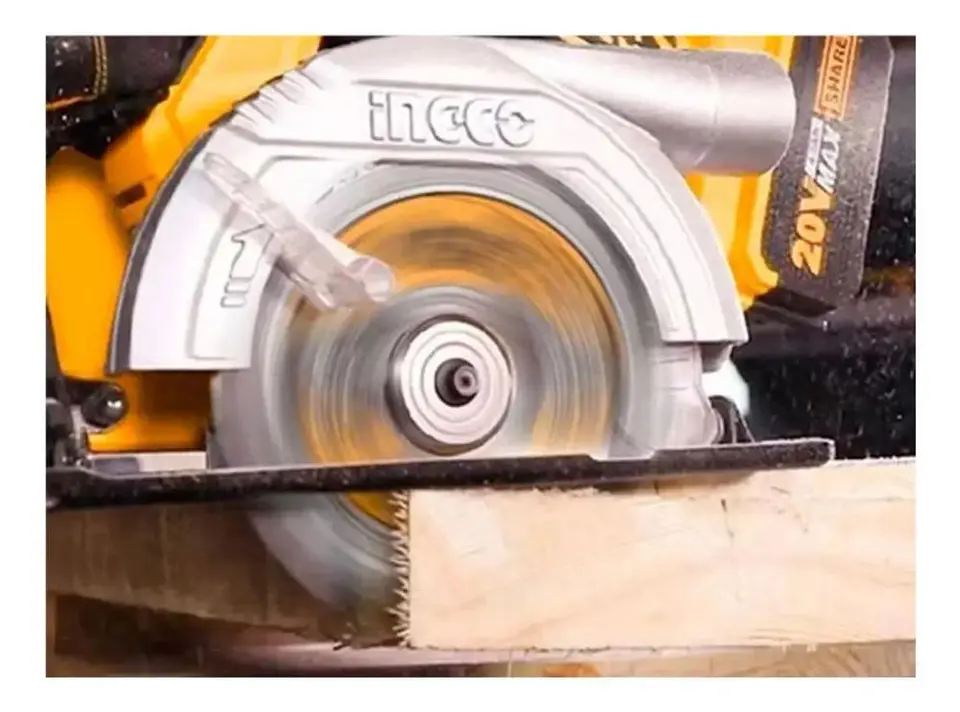 Sierra Circular Inalambrica Ingco 20v 140 Mm Indus Csli1401 Naranja Claro 50 Hz 7