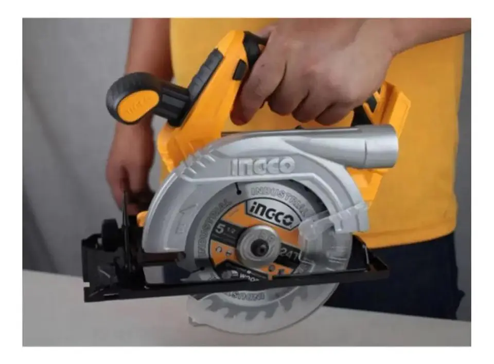 Sierra Circular Inalambrica Ingco 20v 140 Mm Indus Csli1401 Naranja Claro 50 Hz 8