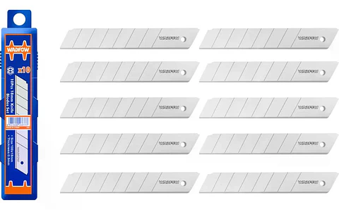Set Pack 10 Und Repuesto Cuchillo Cartonero Wadfow 18x100 Mm