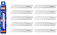 Set Pack 10 Und Repuesto Cuchillo Cartonero Wadfow 18x100 Mm - Miniatura 1