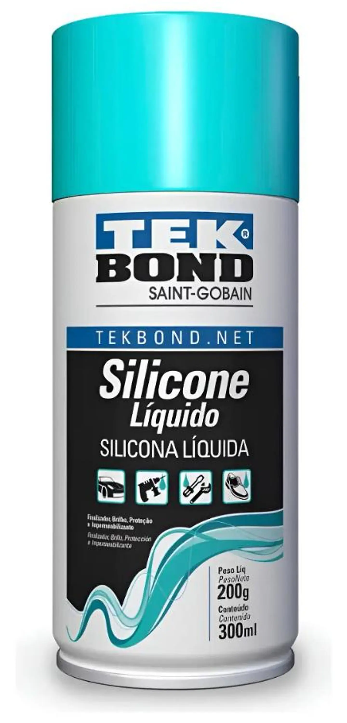 Silicona Líquida En Spray Tekbond 300 Ml Brillo Protección Transparente 1