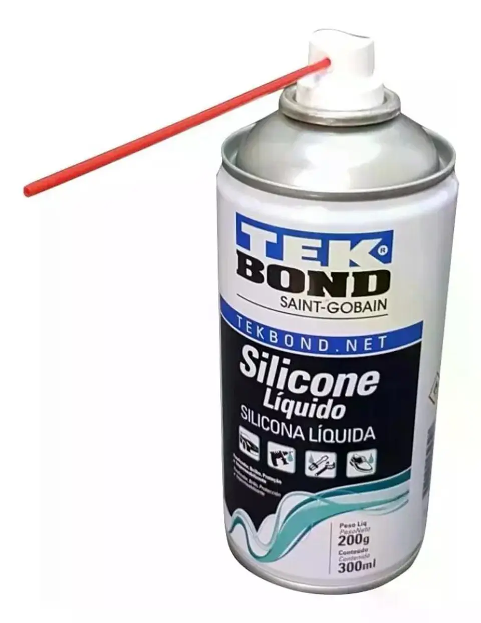 Silicona Líquida En Spray Tekbond 300 Ml Brillo Protección Transparente 3