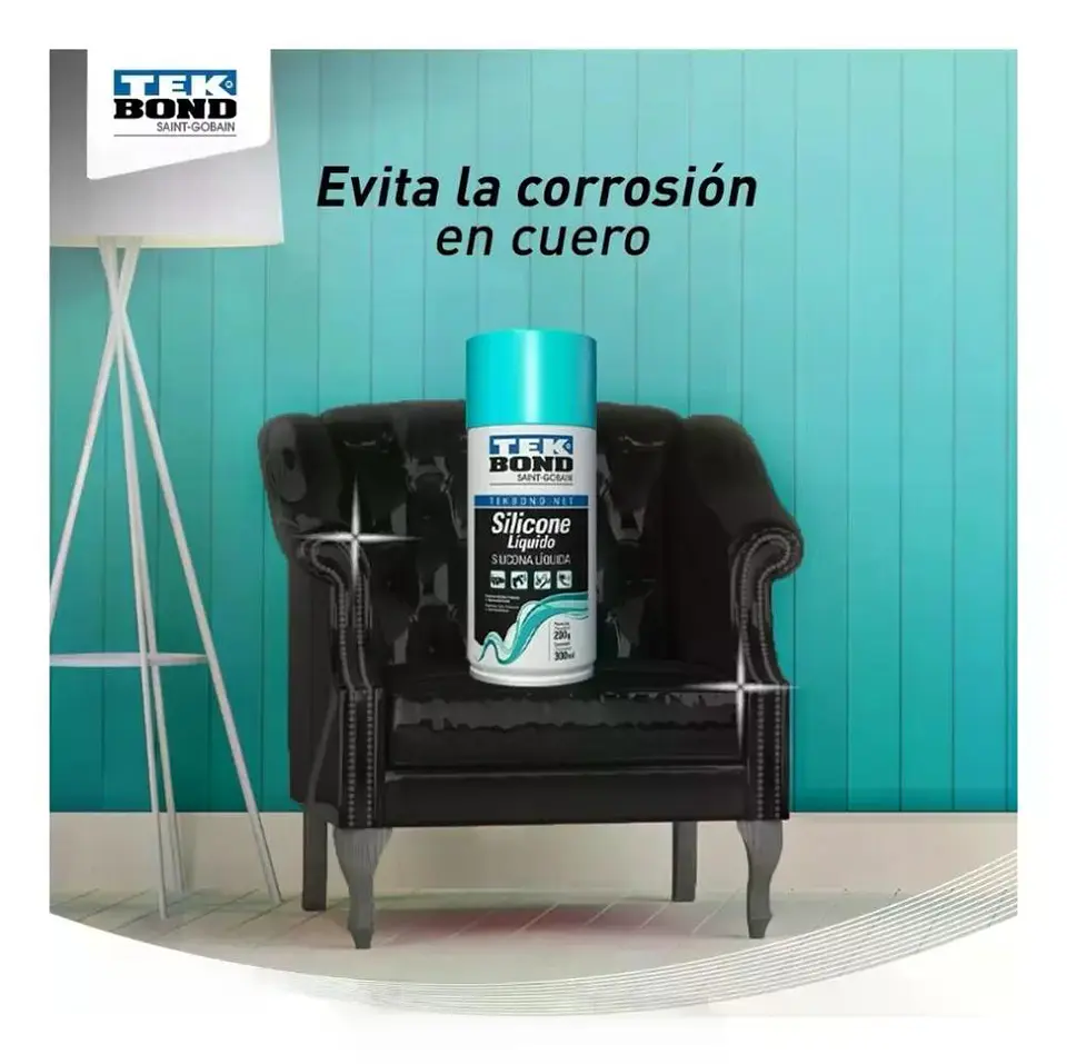 Silicona Líquida En Spray Tekbond 300 Ml Brillo Protección Transparente 4