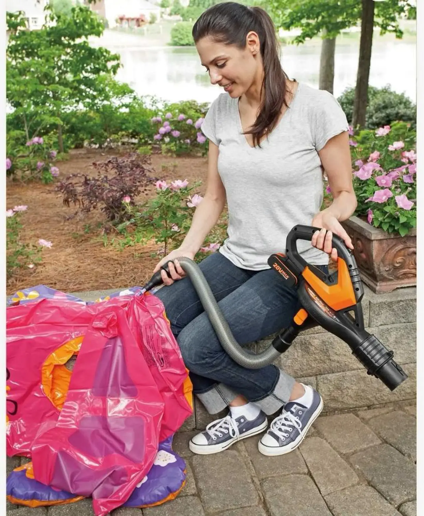 Soplador / Barredor Inalámbrico Worx 20v + Bat + Carg + 9 Pz 7