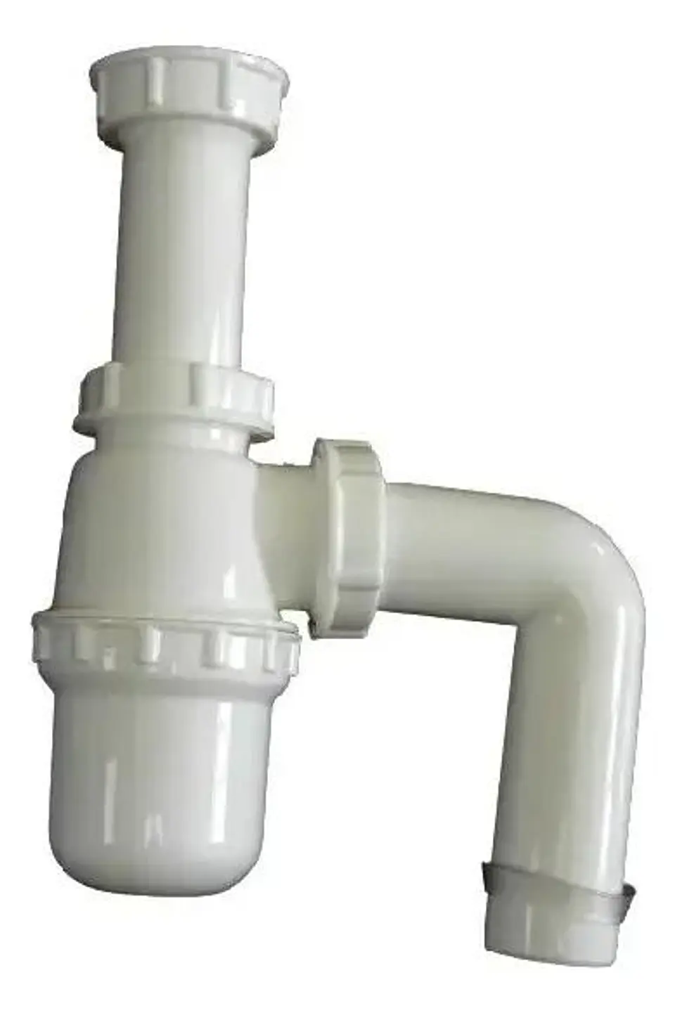Sifon 1.1/4 Plastico Con Codo Salida Taumm Blanco 2
