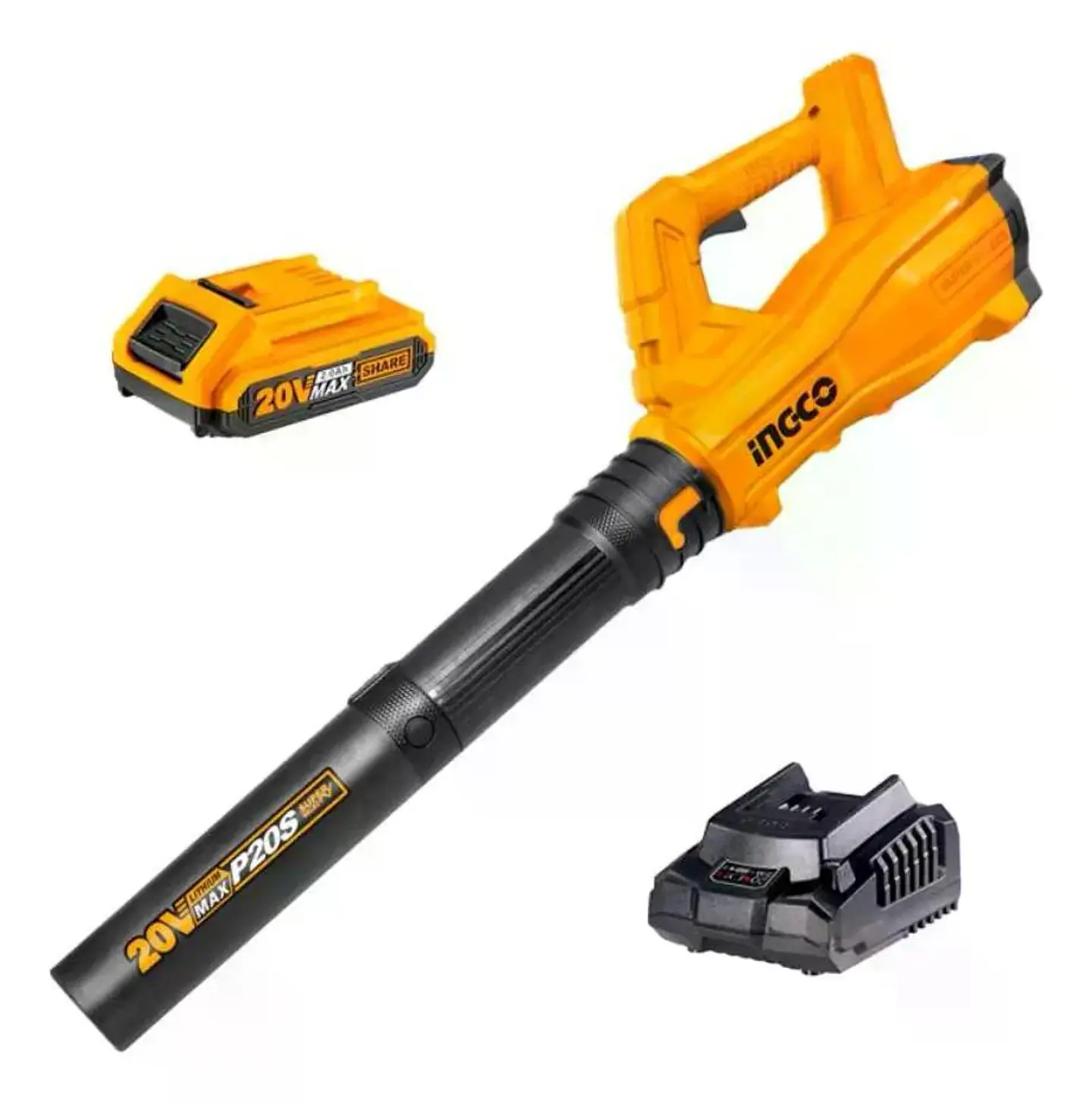 Soplador Inalámbrico Ingco 20v 8.5 M3/min + Bat 2 Ah + Carg Amarillo 4