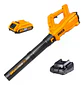 Soplador Inalámbrico Ingco 20v 8.5 M3/min + Bat 2 Ah + Carg Amarillo - Miniatura 4