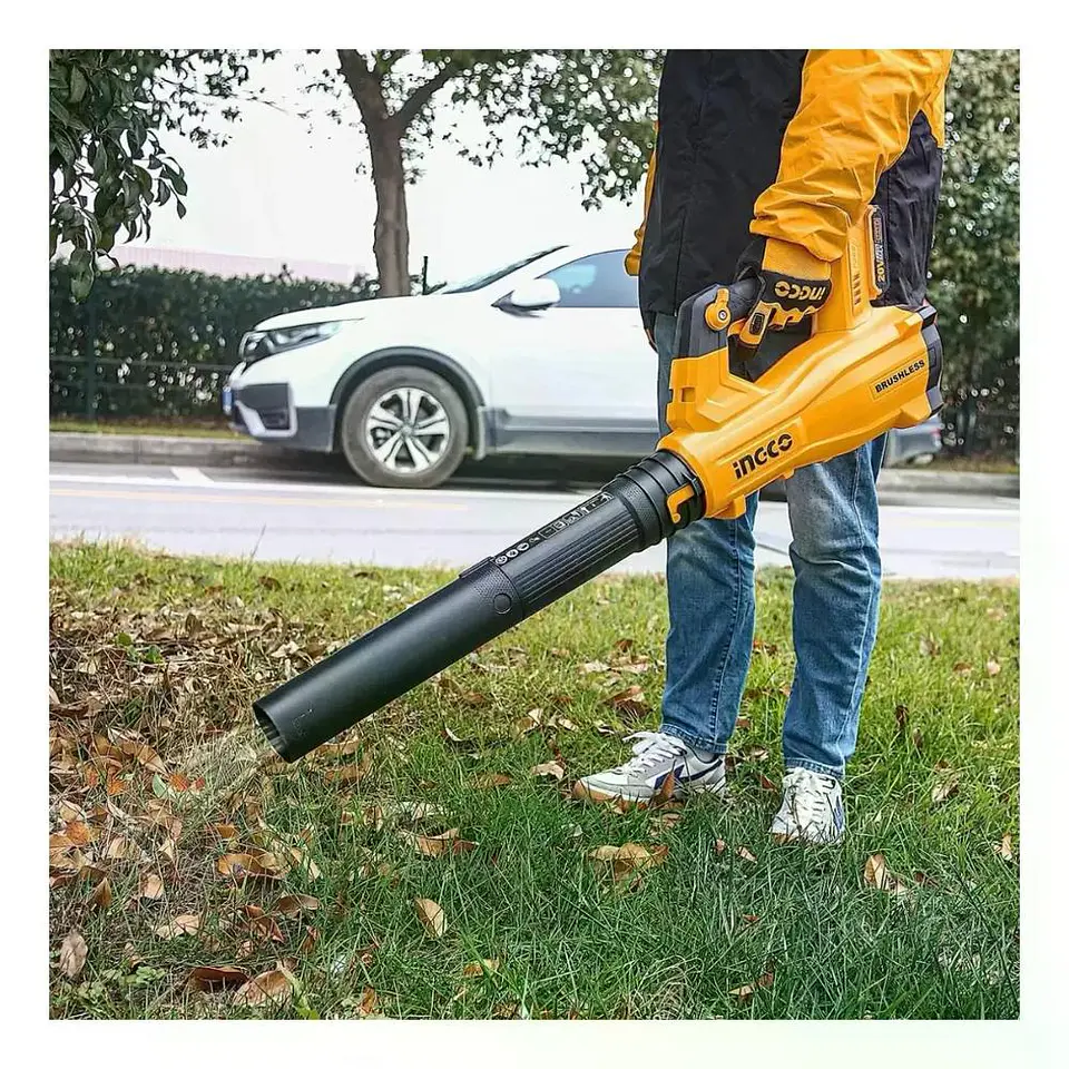 Soplador Inalámbrico Ingco 20v 8.5 M3/min + Bat 2 Ah + Carg Amarillo 6