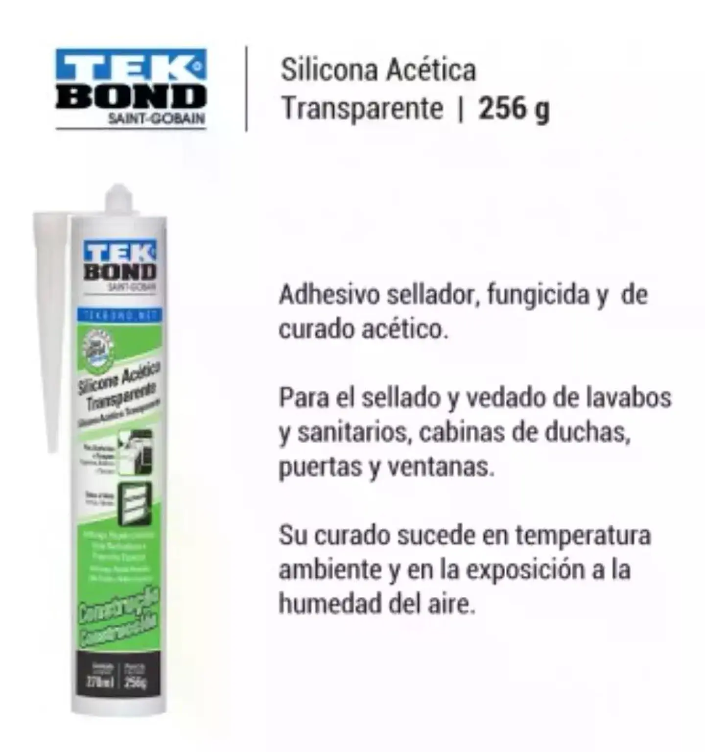 Silicona Acetica Constru Tekbond 270 Ml Incoloro Transparent 3