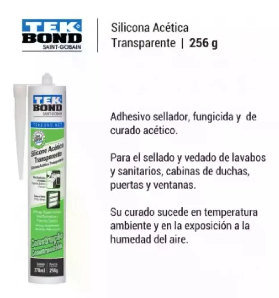 Silicona Acetica Constru Tekbond 270 Ml Incoloro Transparent 3