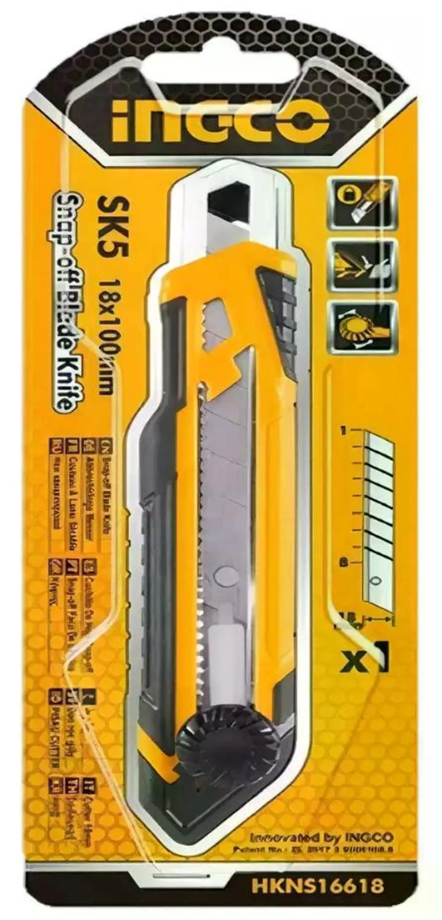 Trincheta 18 Mm Hkns16618 Con 1 Hoja Material Sk5 Soft - Smf 2
