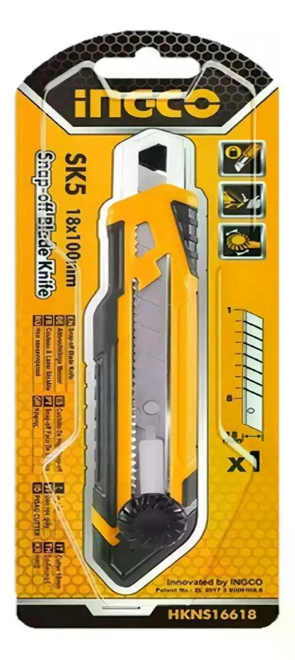 Trincheta 18 Mm Hkns16618 Con 1 Hoja Material Sk5 Soft - Smf 2