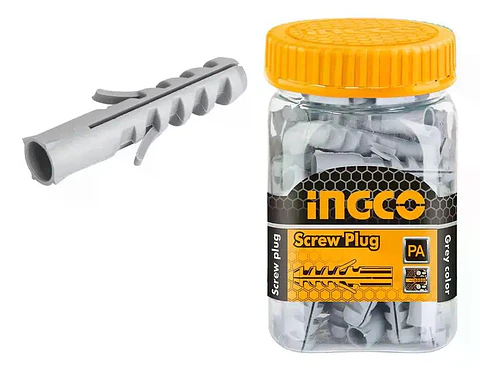 Tarugos 40 Piezas Ingco 10x50 Mm Hwsp1005011 Tapon Roscado Gris