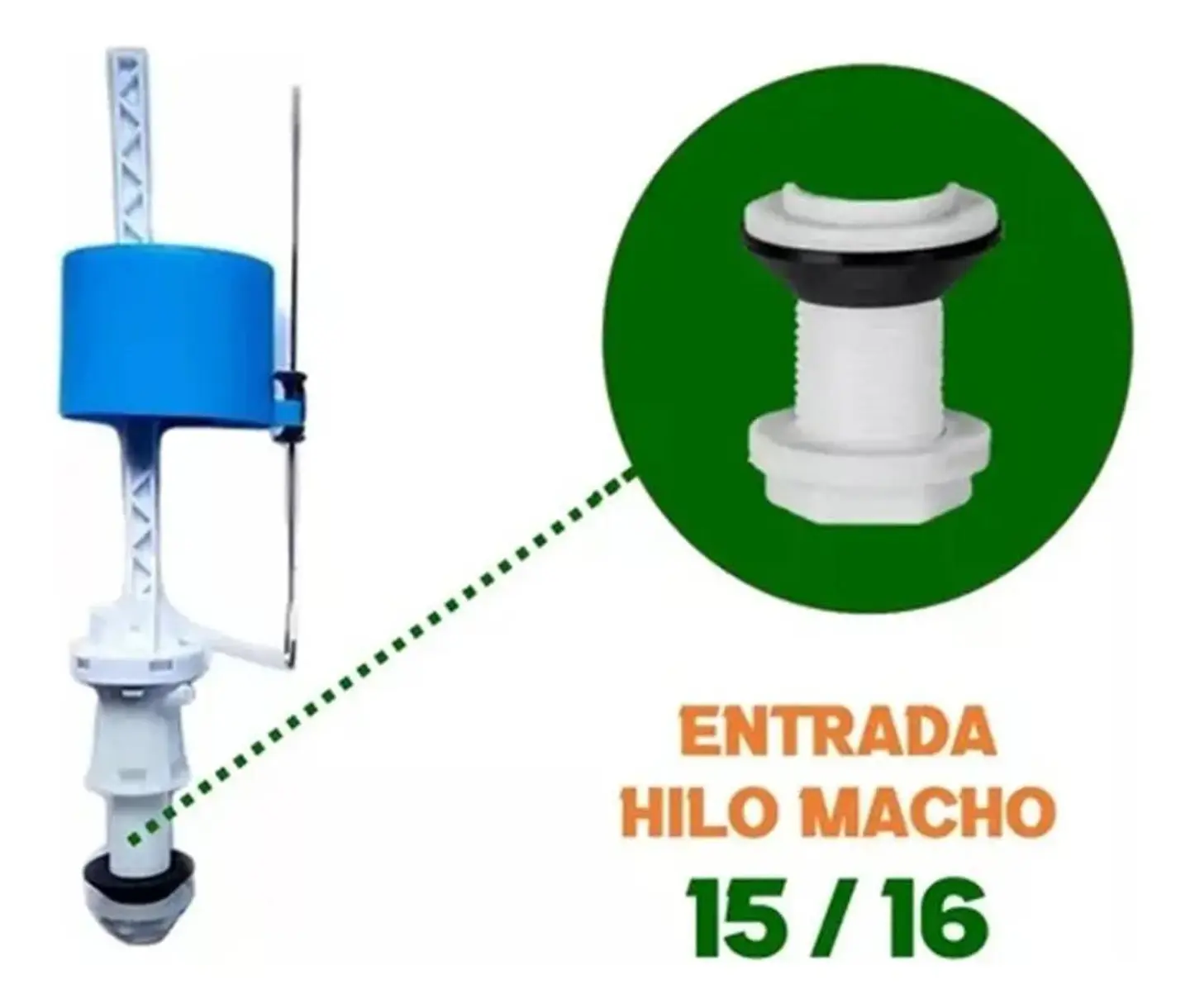 Valvula De Carga Vertical Para Wc Baño Taumm Tipo Fm 4