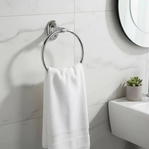 Toallero Aro, Toalla De Mano Metal Accesorio Baño Cromado