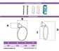 Toallero Aro, Toalla De Mano Metal Accesorio Baño Cromado - Miniatura 6