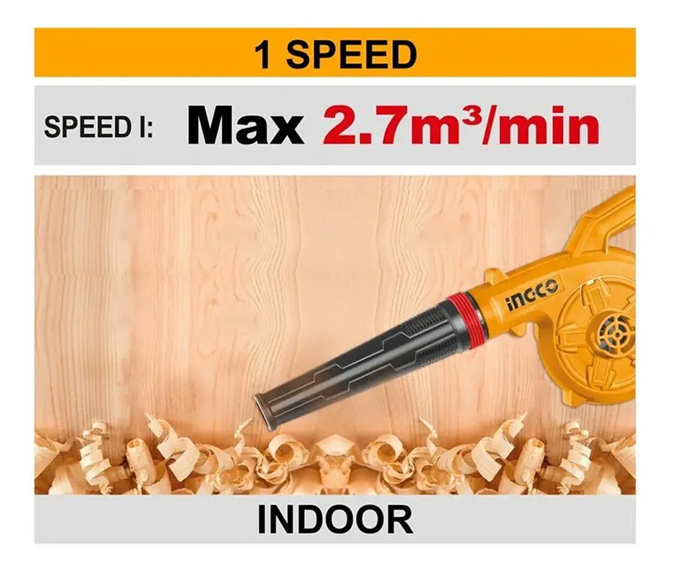 Soplador Inalambrico 20v 2.7 M3 Ingco Bat + Carg Cabli20781 Marrón 4
