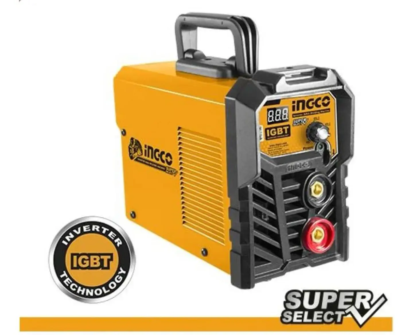 Soldadora Inverter Eléctrica Ingco 130 A Mma + Máscara + Acc Naranja Claro 4