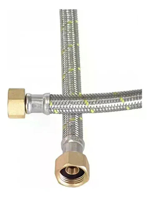 Flexible Para Gas Hi-hi 3/8 Izqx 1/2 60 Cm Taumm Acero Inox