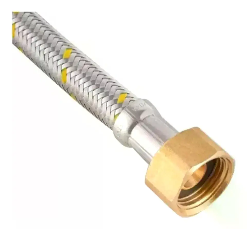 Flexible Para Gas Hi-hi 3/8 Izqx 1/2 60 Cm Taumm Acero Inox 2