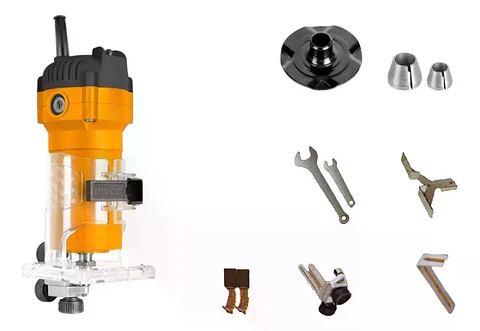 Fresadora De Mano Tupi Eléctrica Ingco 600w 6 Mm Industrial