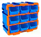 Gavetero Organizador Plastico 9 Cajones Cajonera Azul Azul - Miniatura 1