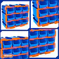 Gavetero Organizador Plastico 9 Cajones Cajonera Azul Azul - Miniatura 6
