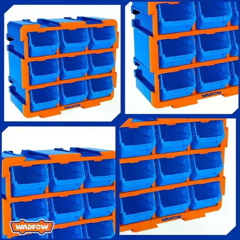 Gavetero Organizador Plastico 9 Cajones Cajonera Azul Azul 6