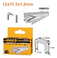 Grapas Grampas 12x1.2mm 1000 Und Para Hsg1403 Ingco Sts0108 Plateado - Miniatura 3