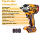 Llave Pistola Impacto Ingco Bl 1/2 20v 500nm Ciwli20501 S/ba Naranja Oscuro 20v - Miniatura 6