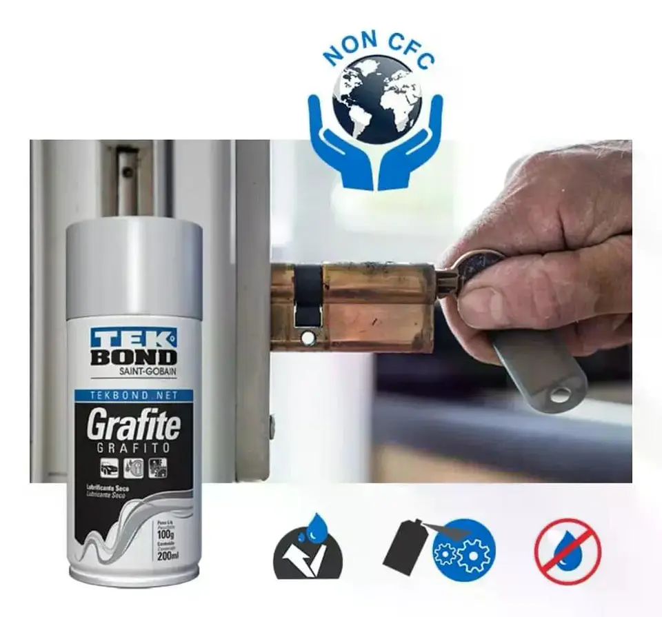 Lubricante De Grafito En Spray 200 Ml 100 Gr Lubricante Seco 5