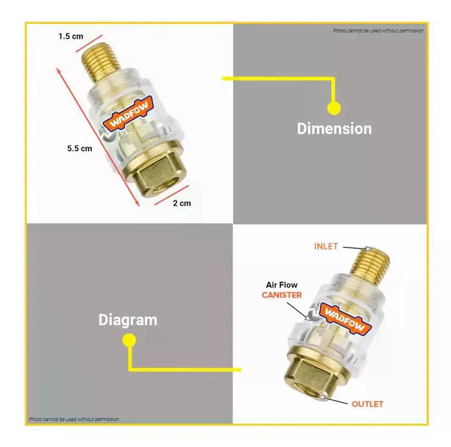 Lubricador Herramientas Neumaticas 10 Cc 1/4 Pulgadas Wadfow 10