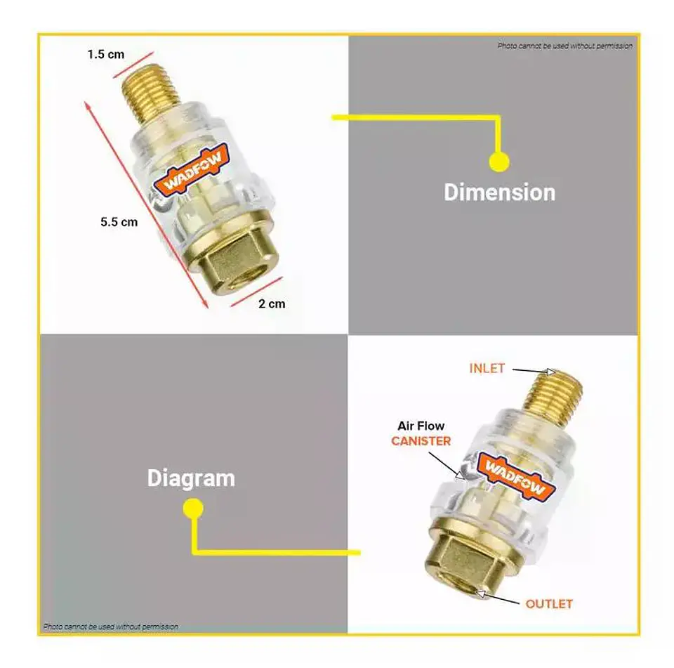 Lubricador Herramientas Neumaticas 10 Cc 1/4 Pulgadas Wadfow 10