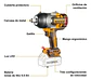 Llave Pistola Impacto 3/4 20v 1350 Nm Ingco 2bat Ciwli20135 Marrón Oscuro 20v - Miniatura 2