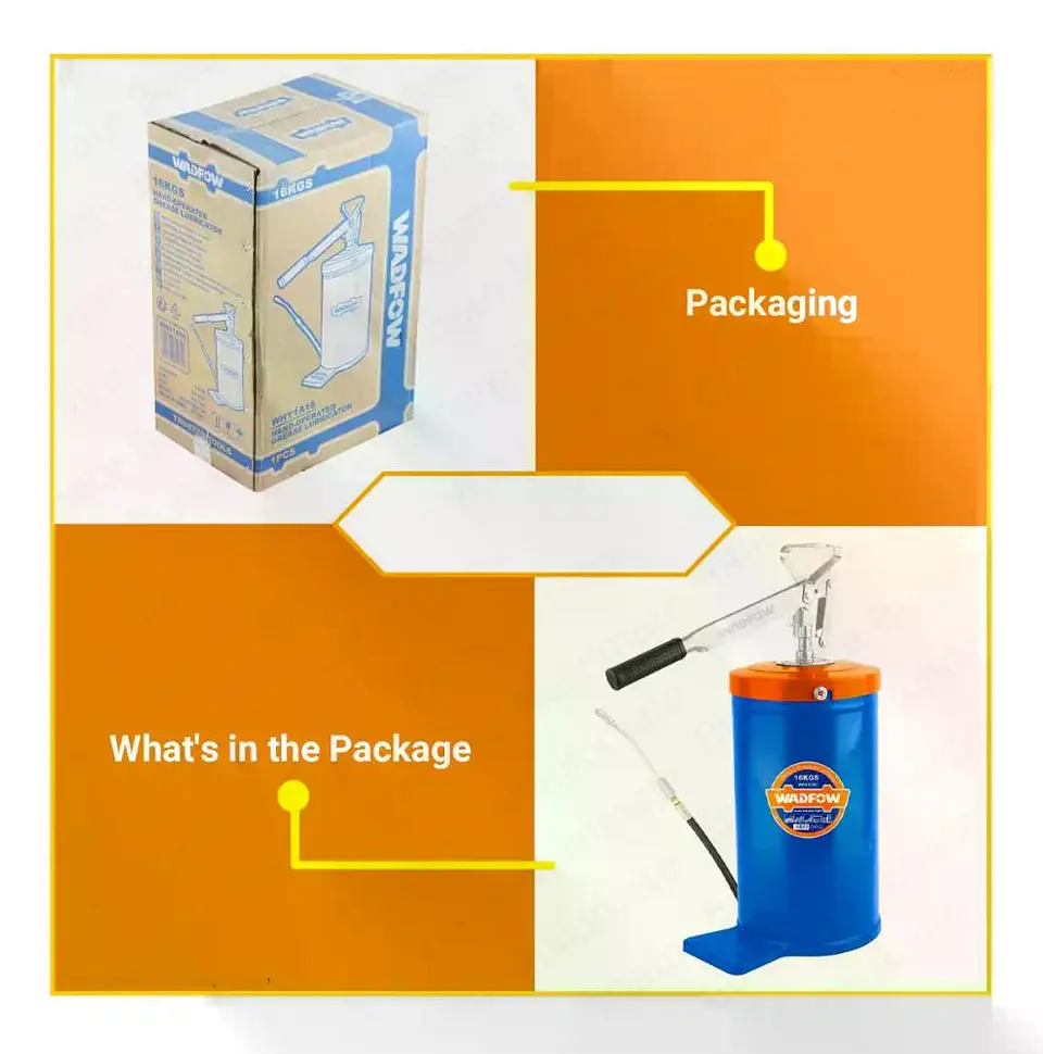 Lubricador De Grasa Manual 16 Kg Wadfow Engrasadora Manivela 7