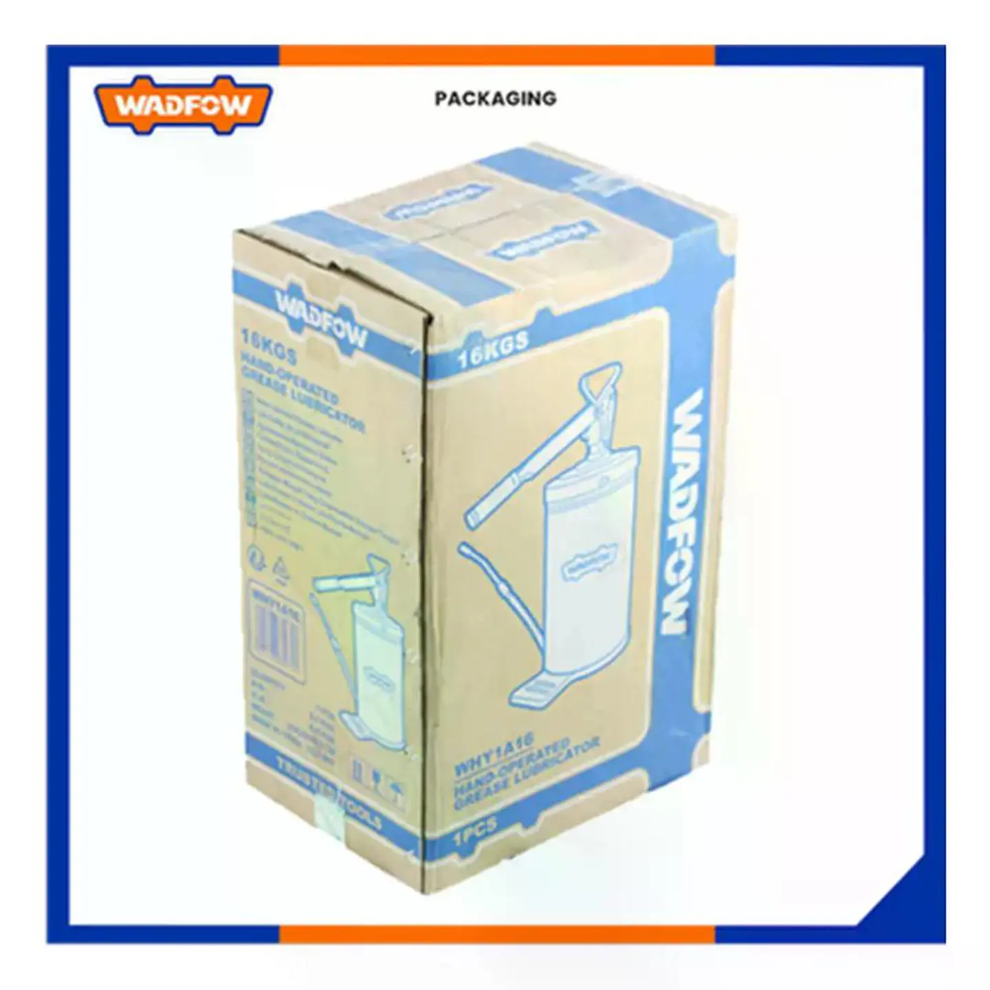 Lubricador De Grasa Manual 16 Kg Wadfow Engrasadora Manivela 10