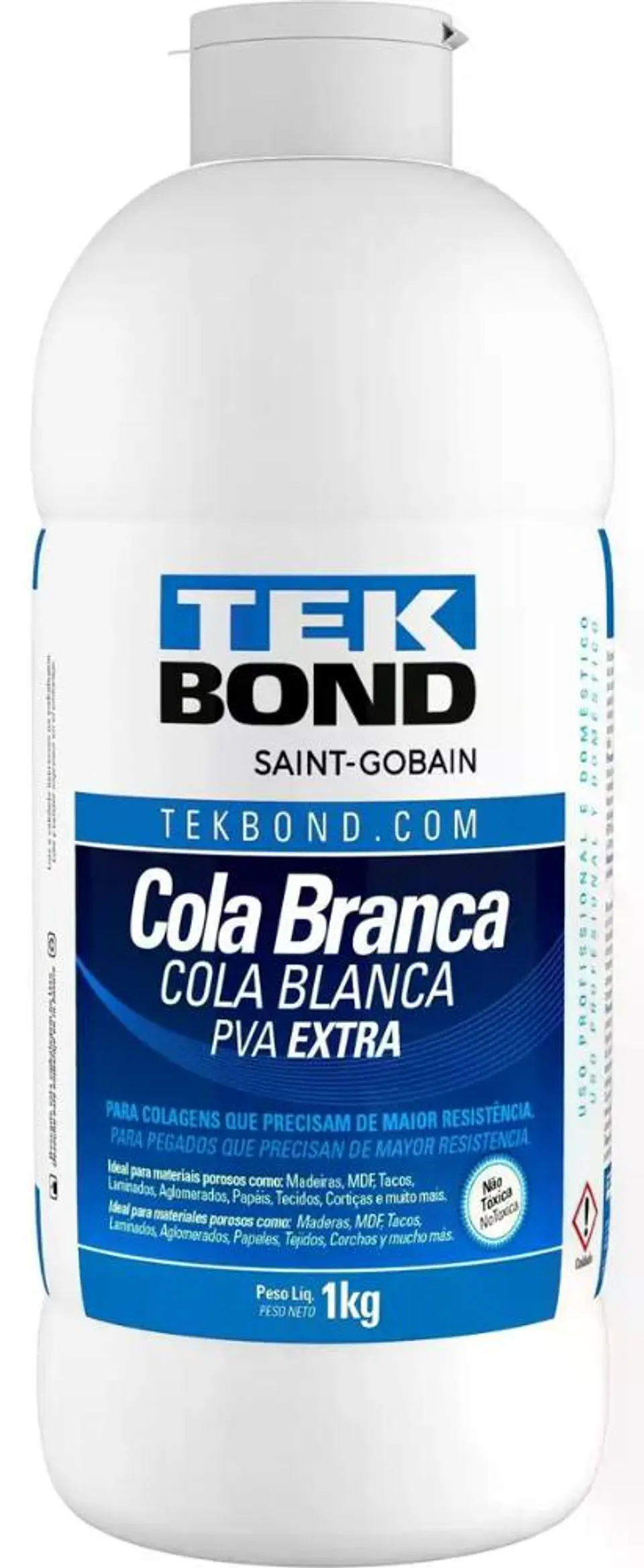 Pegamento Pva Blanco Tekbond 1 Kg Para Madera Papel Mdf 2