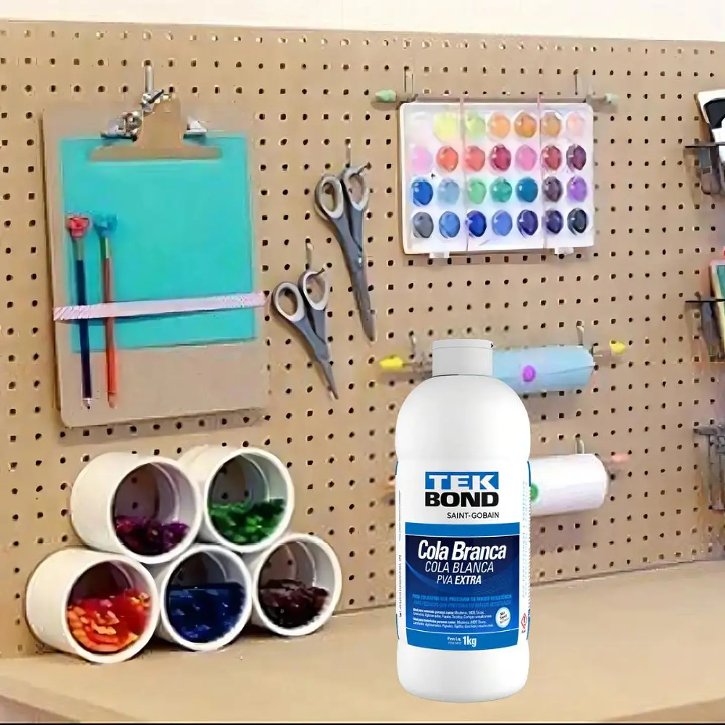 Pegamento Pva Blanco Tekbond 1 Kg Para Madera Papel Mdf 7